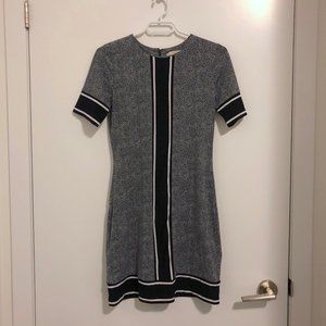 Michael Kors black and white striped dress